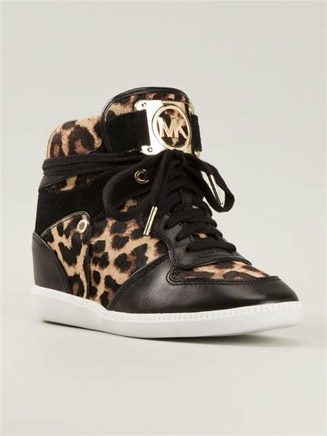 michael kors sneakers leopard print|michael kors animal print shoes.